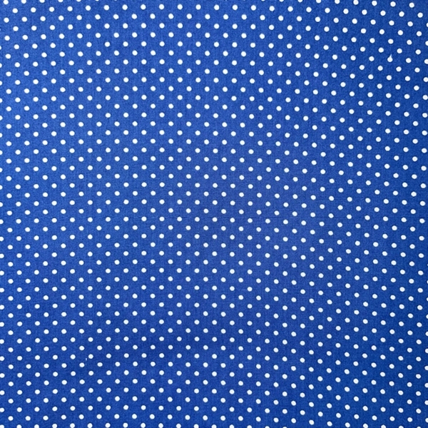 COUPON COTON  0.95/1.40M TETE D'EPINGLE BLEU BLANC