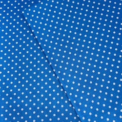 COUPON 70X30CM POIS BLANCS FOND BLEU CIEL