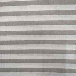 TISSU TOILE ASPECT LIN RAYURE BEIGE