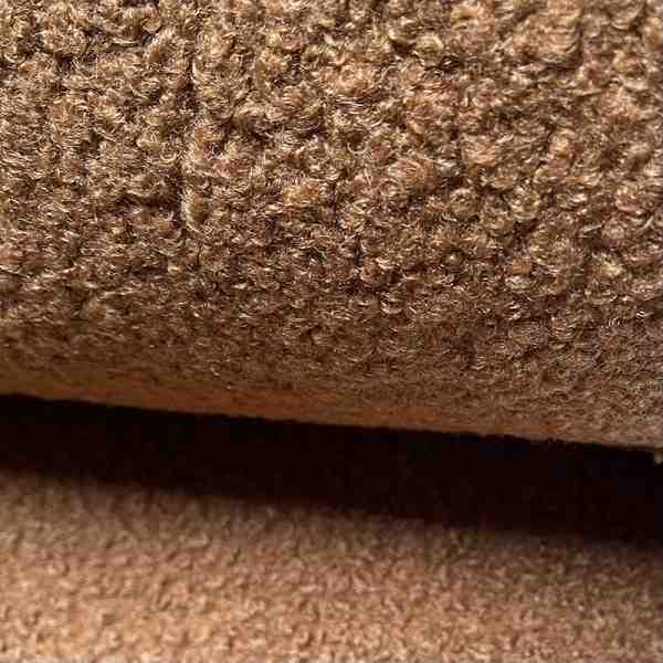 TISSU BOUCLETTE UNI MARRON PAIN D EPICE