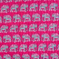 TISSU MATELASSÉ COTON IMPRIMÉ RÉVERSIBLE ÉLÉPHANT