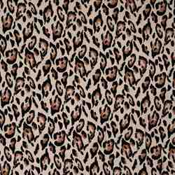 TISSU VISCOSE IMPRIME MOTIF LEOPARD SABLE