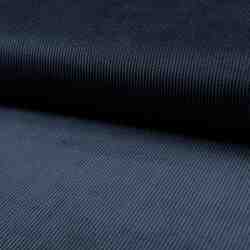 TISSU VELOURS COTELE BLEU MARINE