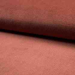 TISSU VELOURS COTELE TERRACOTTA