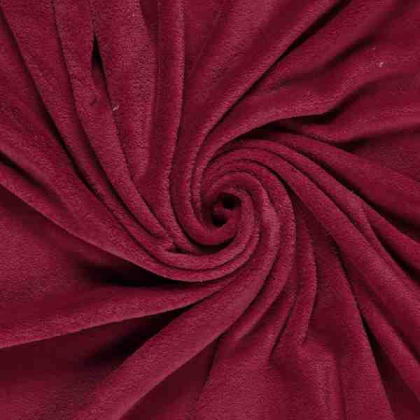 TISSU POLAIRE DOUDOU BORDEAU