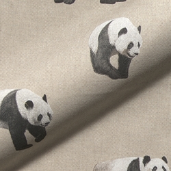 TISSU TOILE ASPECT LIN  PANDA