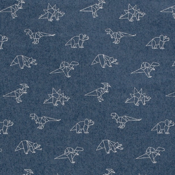 TISSU JEAN IMPRIME DINOSAURE