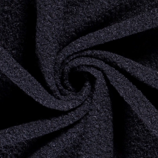 TISSU BOUCLETTE VESTE BLEU MARINE