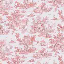 TISSU COTON RENFORCE MINI PASTORALE ROUGE