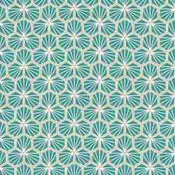 TISSU COTON GEOMETRIQUE RIAD LAGON