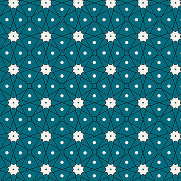 TISSU COTON ENDUIT CERAMIK BLEU OCEAN