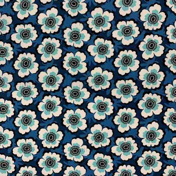 TISSU COTON MFTA HINDA FLEUR VERT