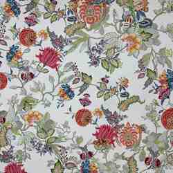 TISSU TOILE BACHETTE COTON BENGALE BLANC