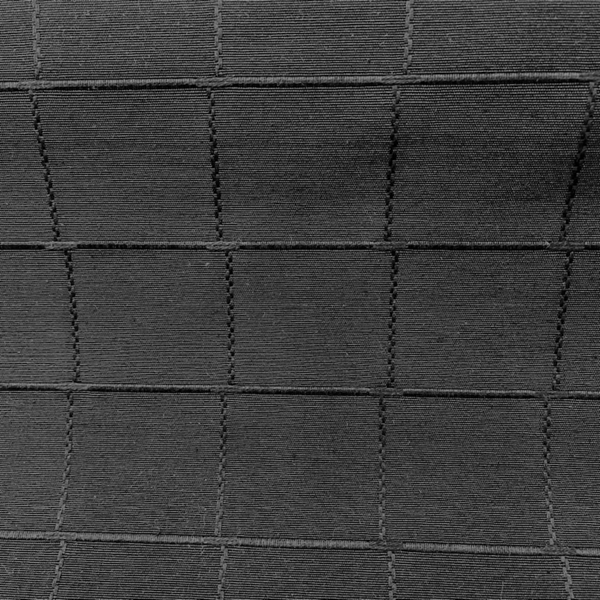 TISSU JACQUARD ISIS NOIR CARREAUX 