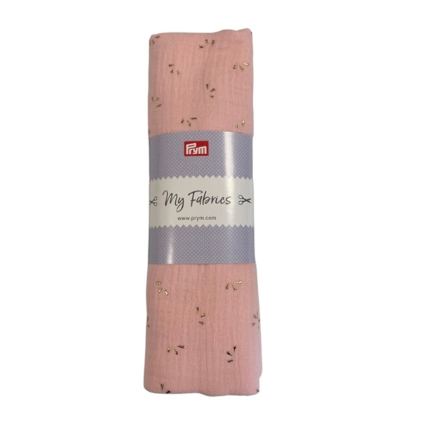 COUPON GAZE DE COTON ROSE 1 M X 1.30 M