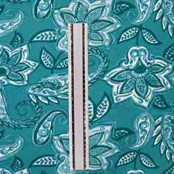 TISSU JERSEY VISCOSE FLORAL ET CACHEMIRE BLEU 