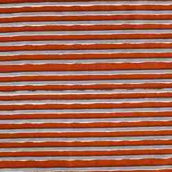 TISSU COTON IMPRIMÉ RAYURES TERRACOTA