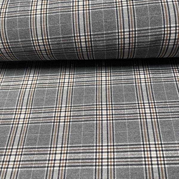  TISSU BENGALINE CARREAUX GRIS