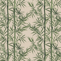 TISSU TOILE ASPECT LIN BAMBOU VERT