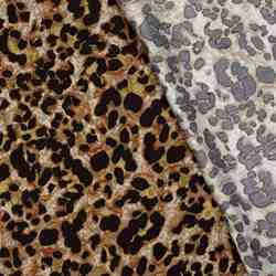 TISSU VISCOSE TWILL DELAVE PANTHERE OCRE NOIR