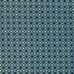 TISSU COTON MOTIF ARABESQUE NOEL FOND VERT CANARD