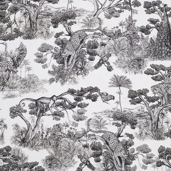 TISSU THEVENON SIEGE TOILE ANIMAUX DE LA JUNGLE 