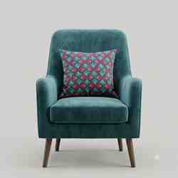 TISSU MFTA COTON FEUILLE AMANDA BLEU OCEAN ROUGE