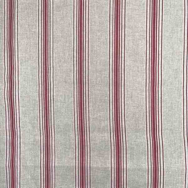 TISSU COTON IMPRIME SUZY RAYURES ROUGES
