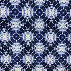 TISSU COTON INDIGO CERCLE TIE AND DYE