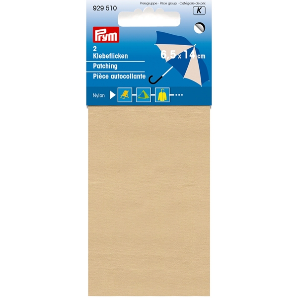 Pièce autocollante nylon 10 x 18 cm beige