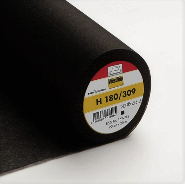 TISSU THERMOCOLLANT SOUPLE ET LEGER NOIR