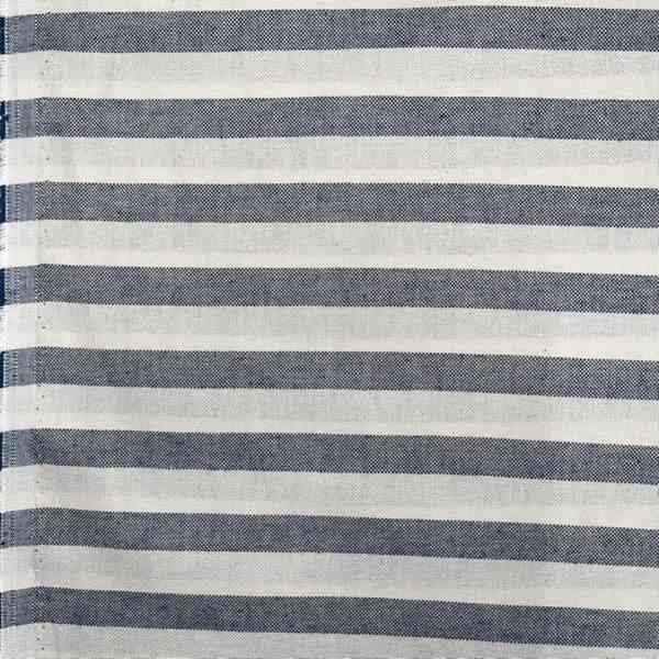 TISSU TOILE ASPECT LIN RAYURE MARINE