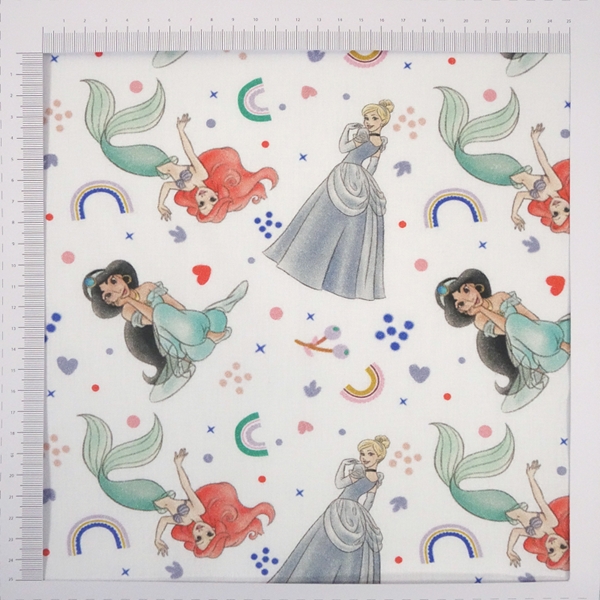 TISSU DISNEY PRINCESSE ARC EN CIEL