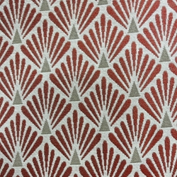 TISSU SIEGE JACQUARD FLUOR ECAILLE ROUGE  