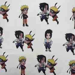 TISSU COTON NARUTO ET SASUKE