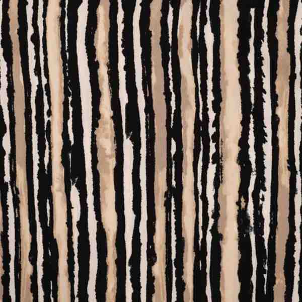 TISSU VISCOSE RAYURE BEIGE ET NOIR