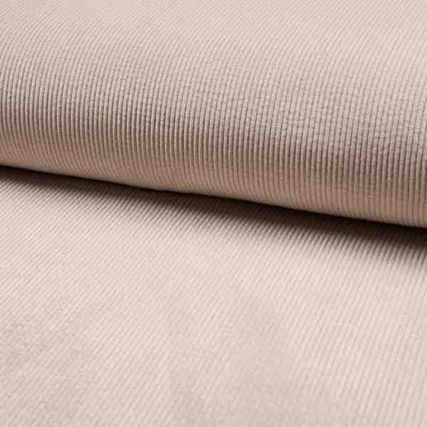 TISSU VELOURS COTELE BEIGE