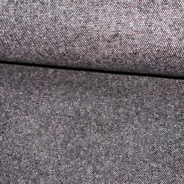 TISSU TWEED NOIR ROSE 