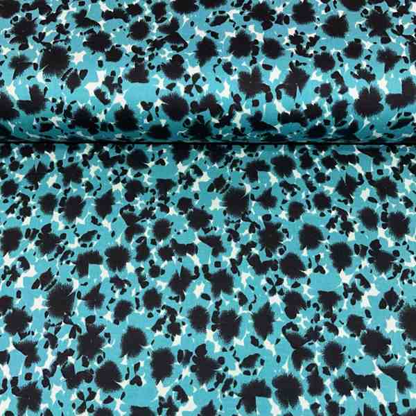 TISSU SATIN COTON ECLAT TURQUOISE