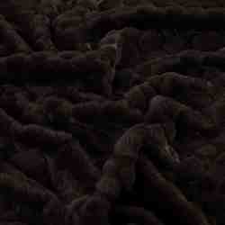 TISSU TOUT DOUX FOURRURE PASTILLE MARRON