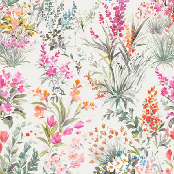 TISSU VELOURS SIEGE ANTI TACHES BOUQUET DE FLEUR