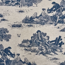 TISSU TOILE TOILE DE JOUY ROUGE BORDEAUX