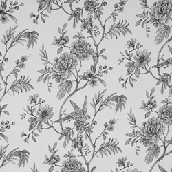 JACQUARD CHERRY OISEAU NOIR BLANC