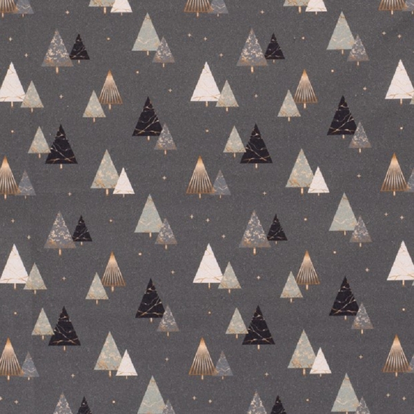 TISSU COTON SAPIN DE NOEL VERT FONCE