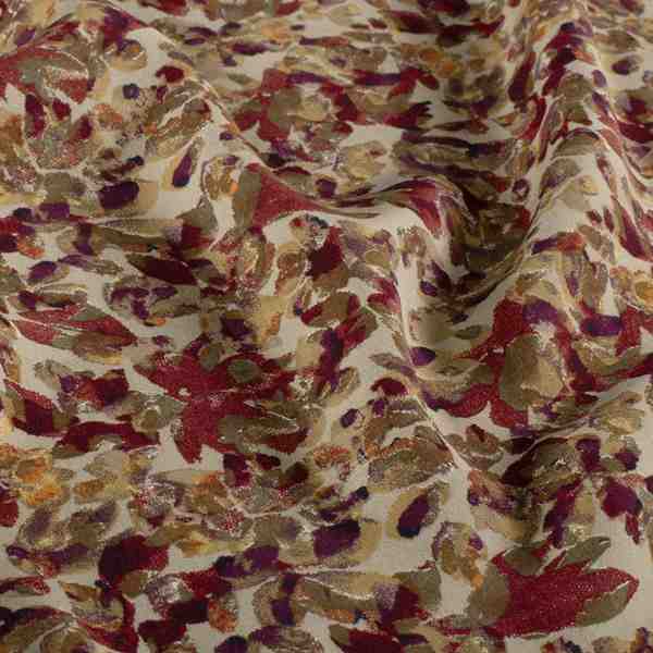 TISSU VISCOSE IMPRIMÉ FLORAL FOND LIN