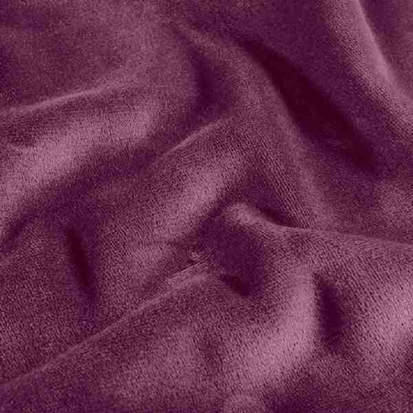 TISSU VELOURS BROSSÉ PRUNE