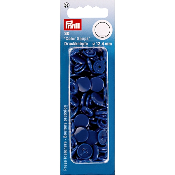Boutons pression ColorSnaps 12,4 mm bleu royal