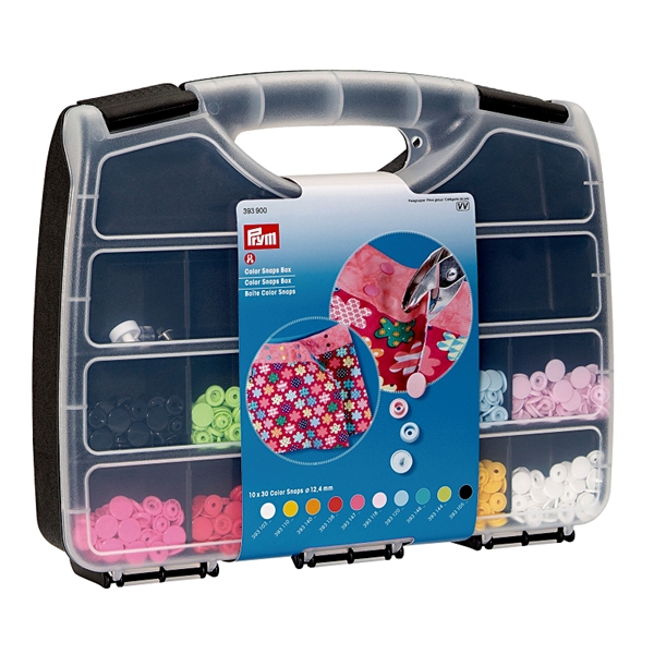 Boîte Color Snaps s/couture 300 pc + outils