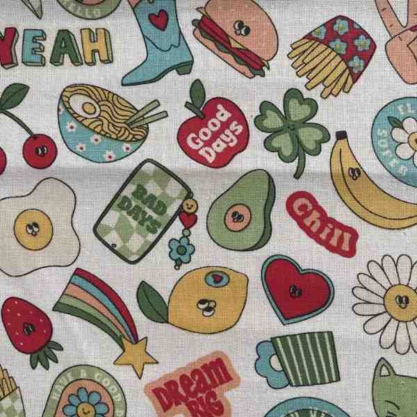 TISSU MFTA COTON ENDUIT MAGNETS MULTICOLORE