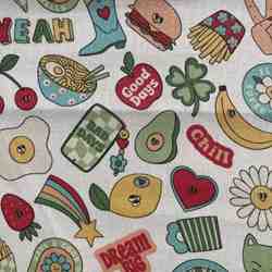 TISSU MFTA COTON ENDUIT MAGNETS MULTICOLORE